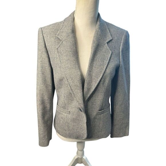 Vintage Pendleton Women’s Blazer Wool/lambs Wool Blue One Button Small - Picture 1 of 6